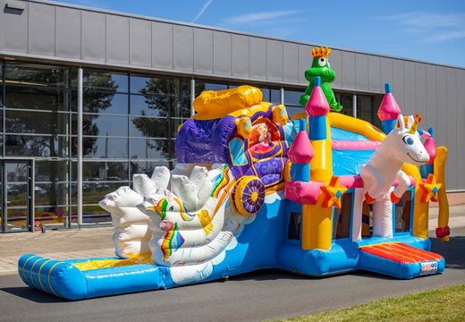 Order inflatable multiplay super bouncy castle in unicorn style with lots of colors for children