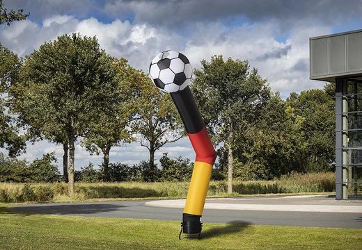 Buy the skydancer with 3d ball of 6m high in black red yellow online at JB Inflatables America. Order this skydancer directly from our stock