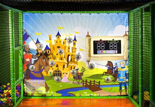 IPS playground wall with interactive spot to play games for children in knightly themed castles for sale