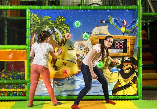 Buy a wall with interactive spots for a playground with a pirate theme for children