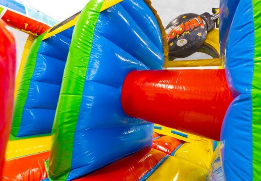 Order Comic 13m inflatable obstacle course for children. Buy inflatable obstacle courses now online at JB Inflatables America