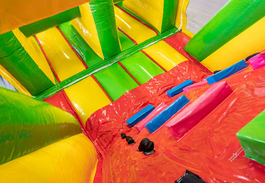 Obstacle course 13m long in theme Dino for children. Buy inflatable obstacle courses now online at JB Inflatables America