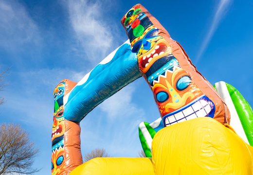 Order water slide in Hawaii theme for children. Buy inflatable Drop and Slide now online at JB Inflatables America