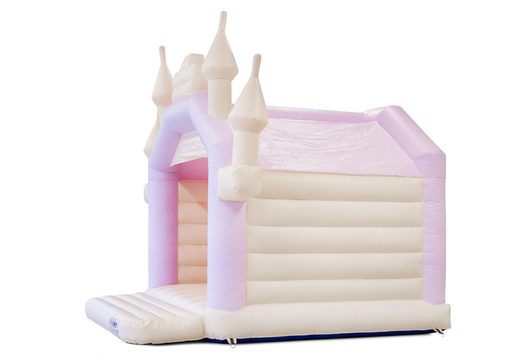 A Frame bouncy castle for sale in pastel colors purple mint for children. Buy indoor inflatables online at JB Inflatables America