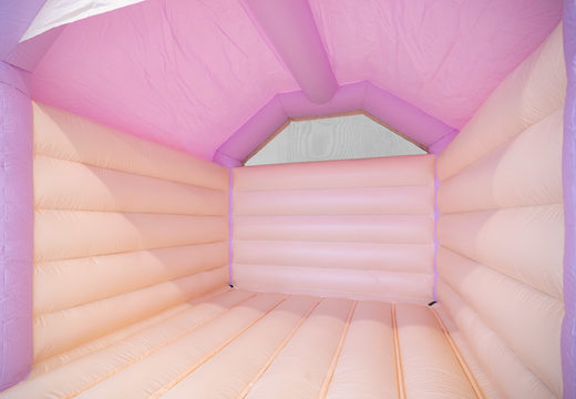Order A Frame bouncy castle in pastel colors purple mint for children. Inflatables for sale online at JB Inflatables America