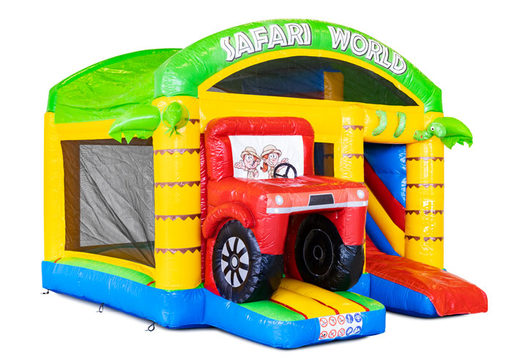 Inflatable multi box bouncy castle safari for sale