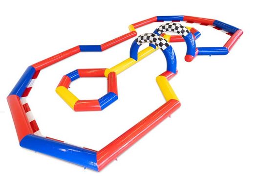 Inflatable race track in bright colors