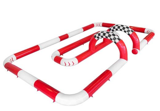 Inflatable race track in red and white