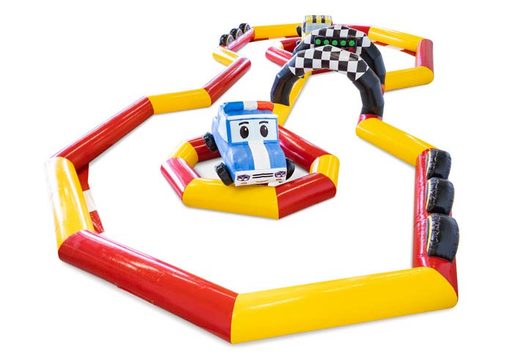 Inflatable race track with details