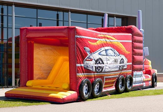 Truck bouncer with flames and car details