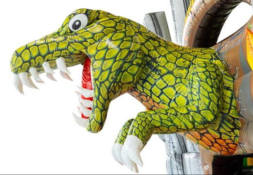 Obstacle course in dinosaur style with jumping opportunities and climbing elements.